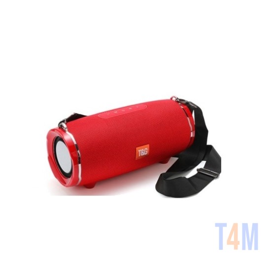 COLUNA DE SOM PORTÁTIL WIRELESS TG-187 AUX/USB/CARTÃO DE MEMÓRIA VERMELHO